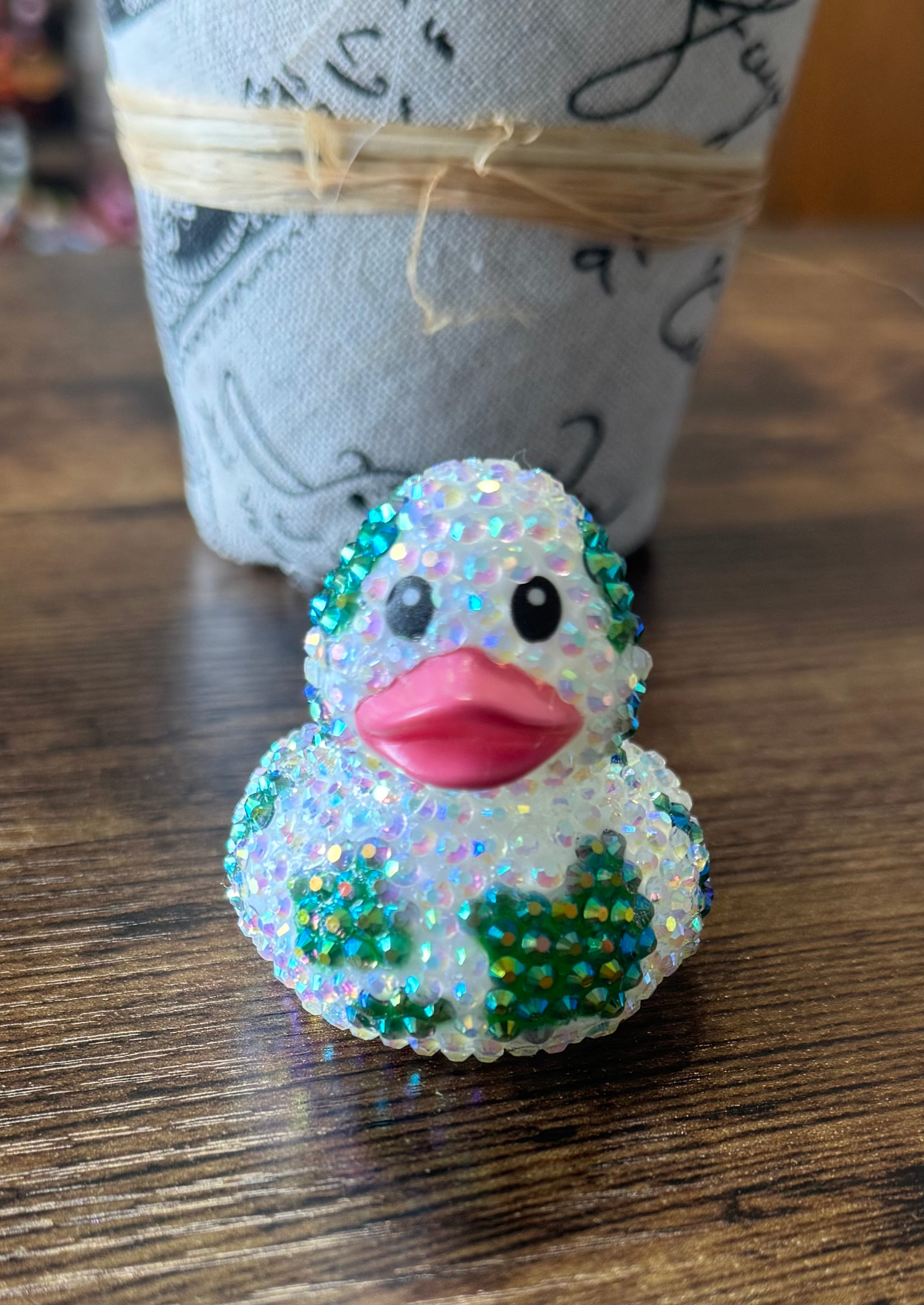 Green and Ab Rhinestone bling  cow duck