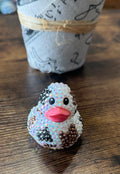 Black and Brown spotted Ab Rhinestone bling  cow duck