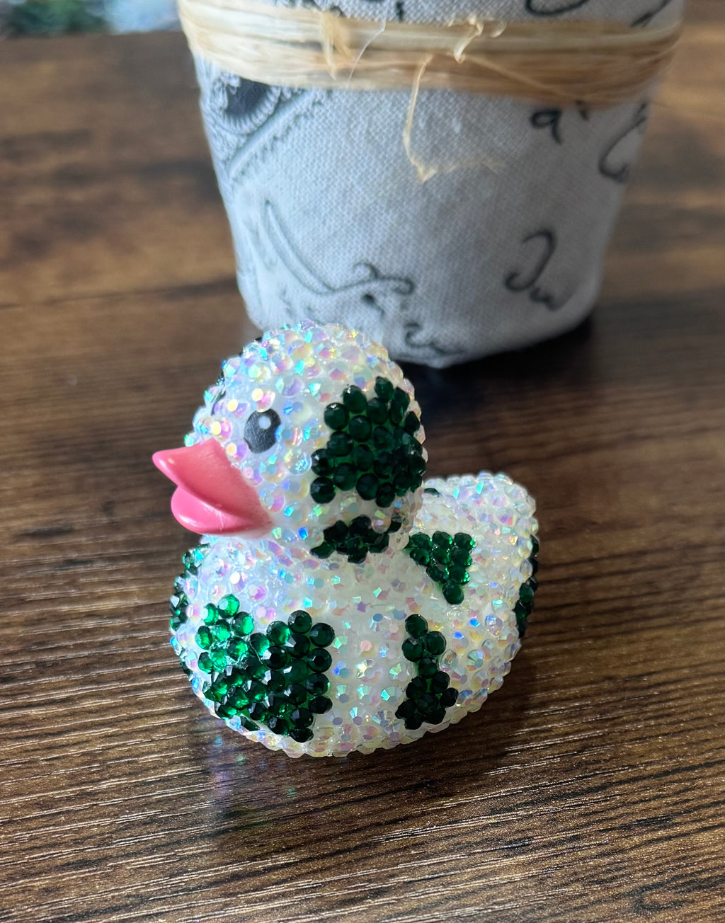 Emerald Green and Ab Rhinestone bling  cow duck