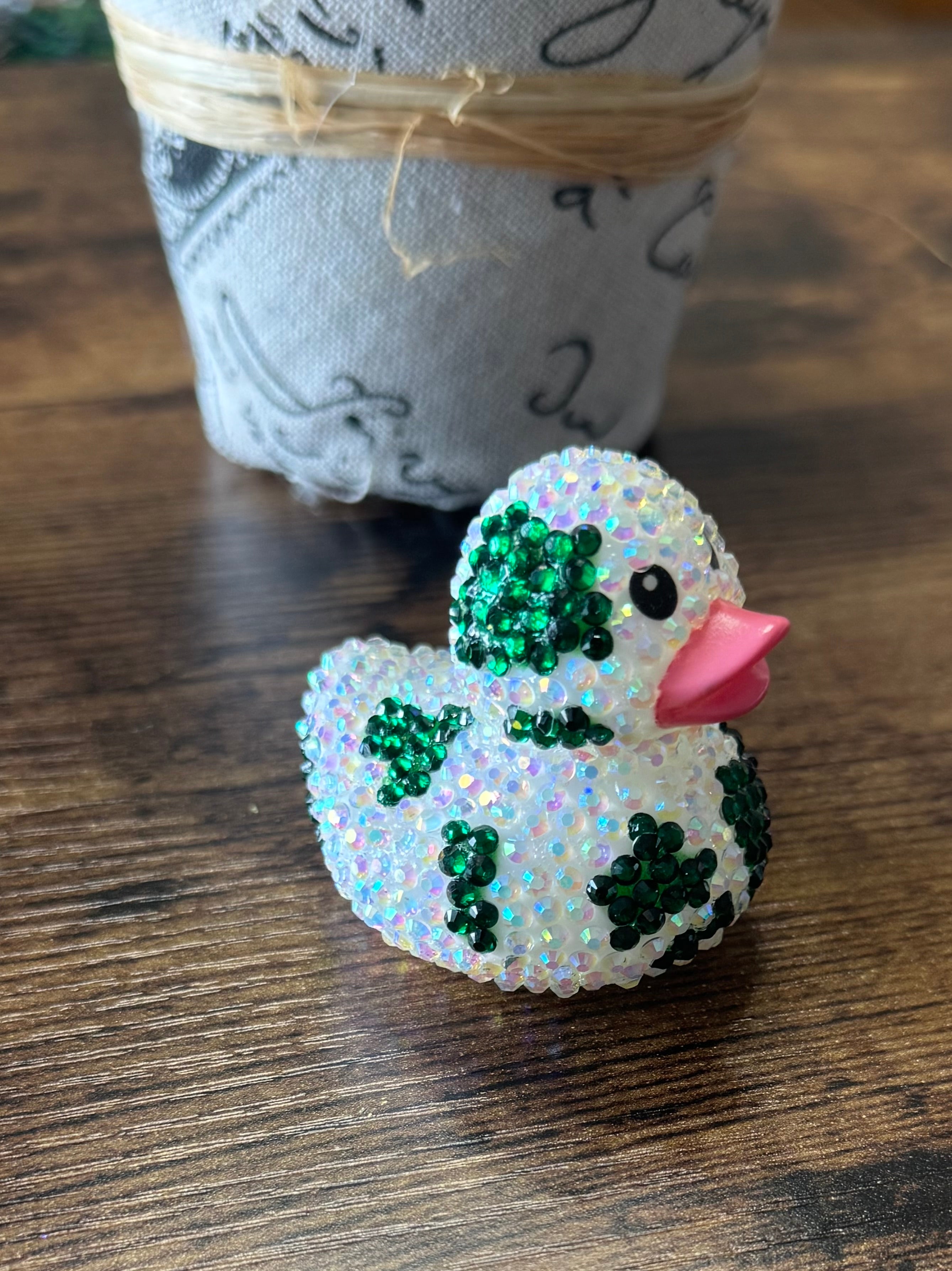 Emerald Green and Ab Rhinestone bling  cow duck
