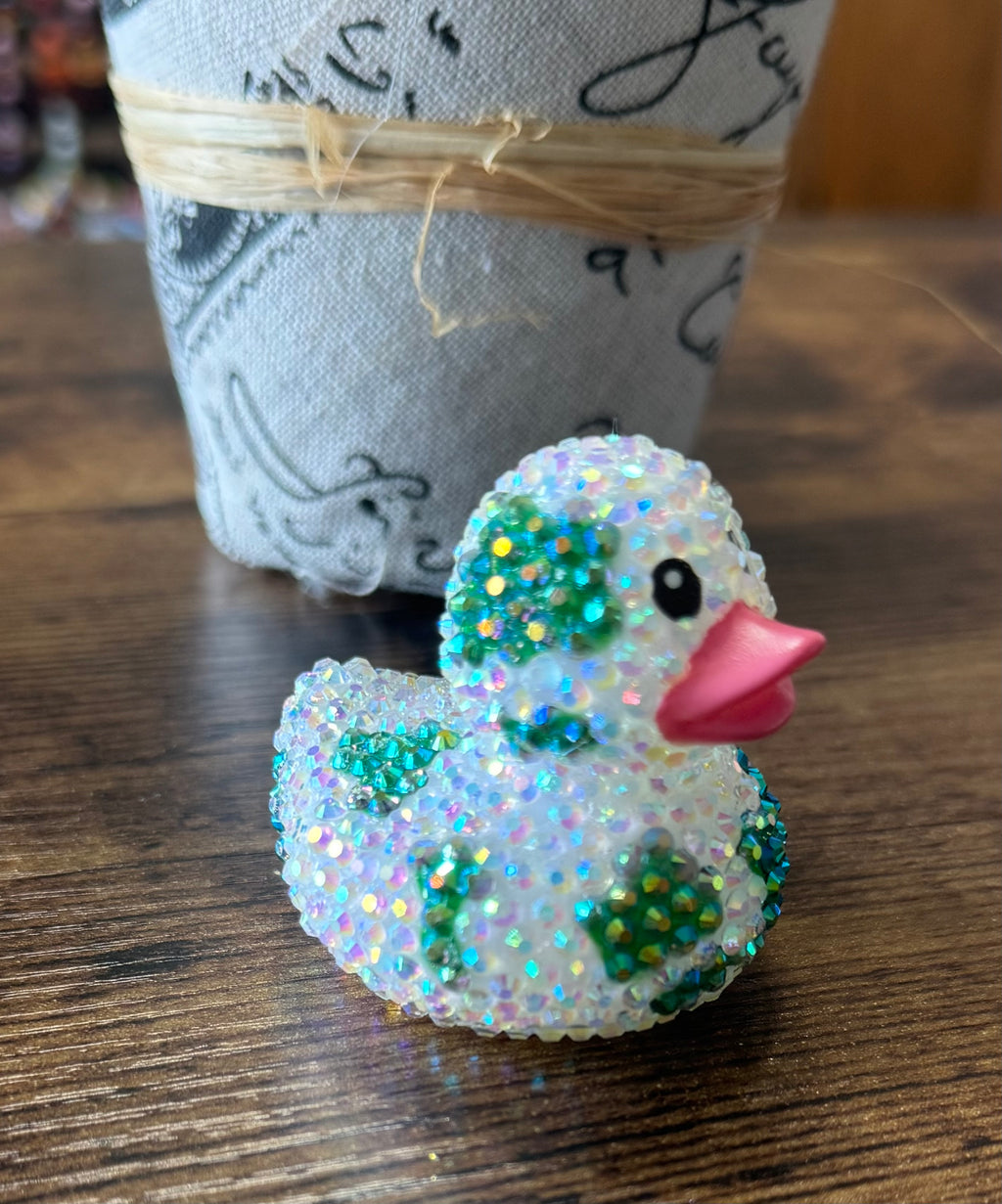 Green and Ab Rhinestone bling  cow duck