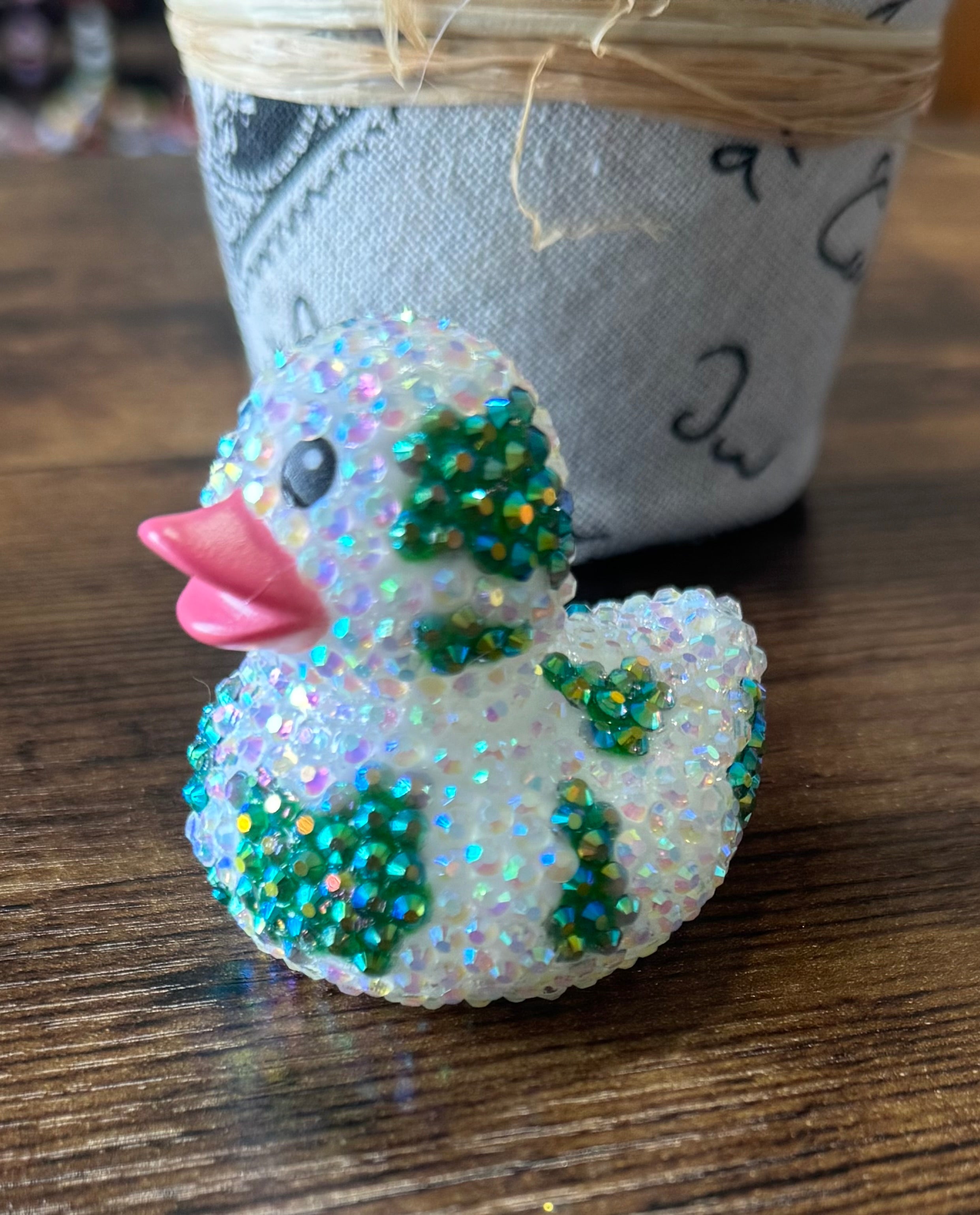Green and Ab Rhinestone bling  cow duck