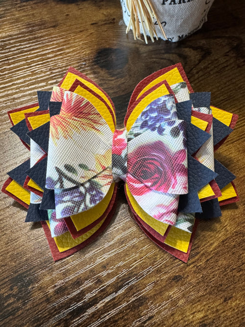 Beautiful flower navy yellow Stanley, Tumbler Bow and boot bracelet sets