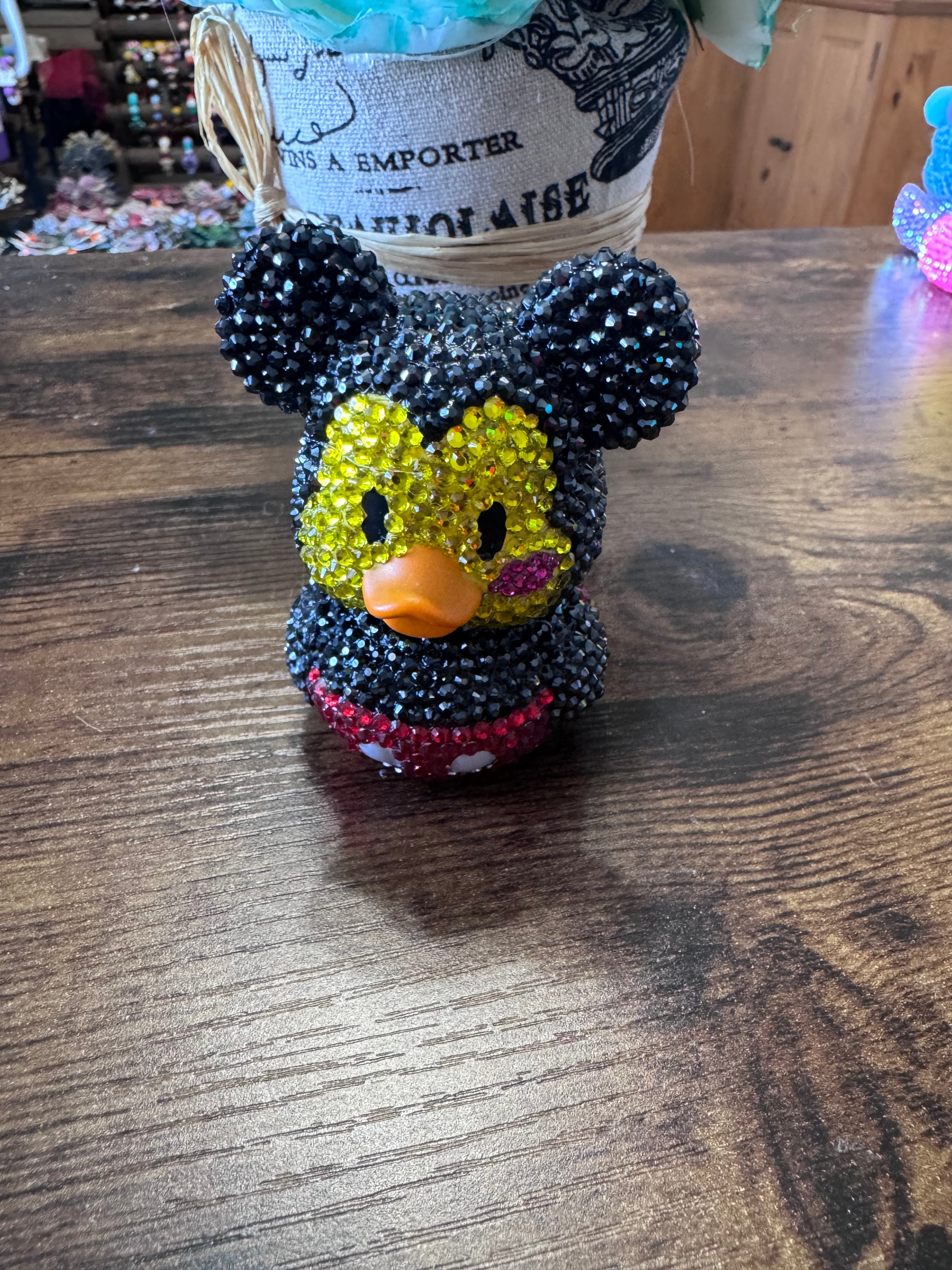 Disney Mickey Mouse bling bedazzled rhinestone duck