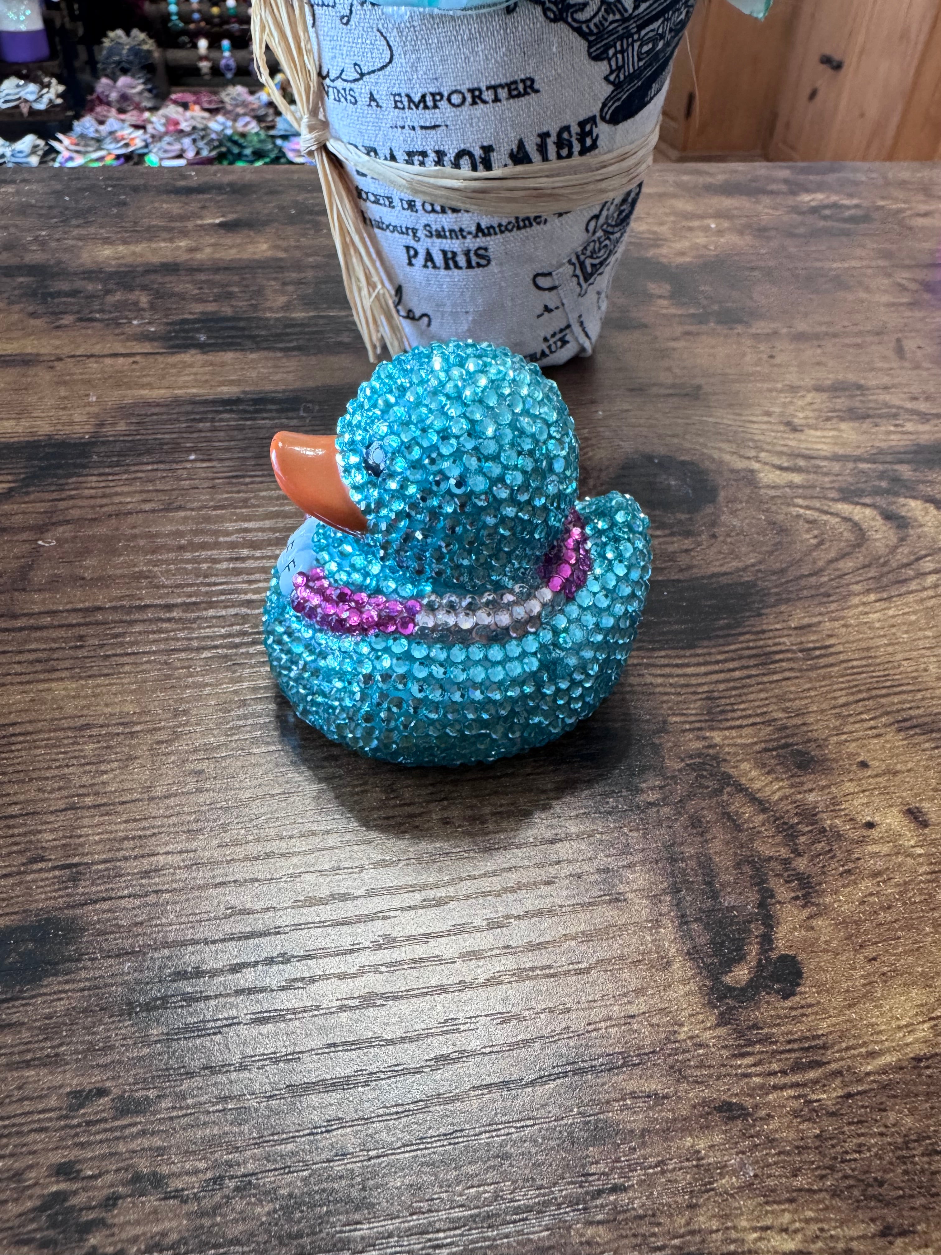 BFF Best friend Rhinestone bling duck