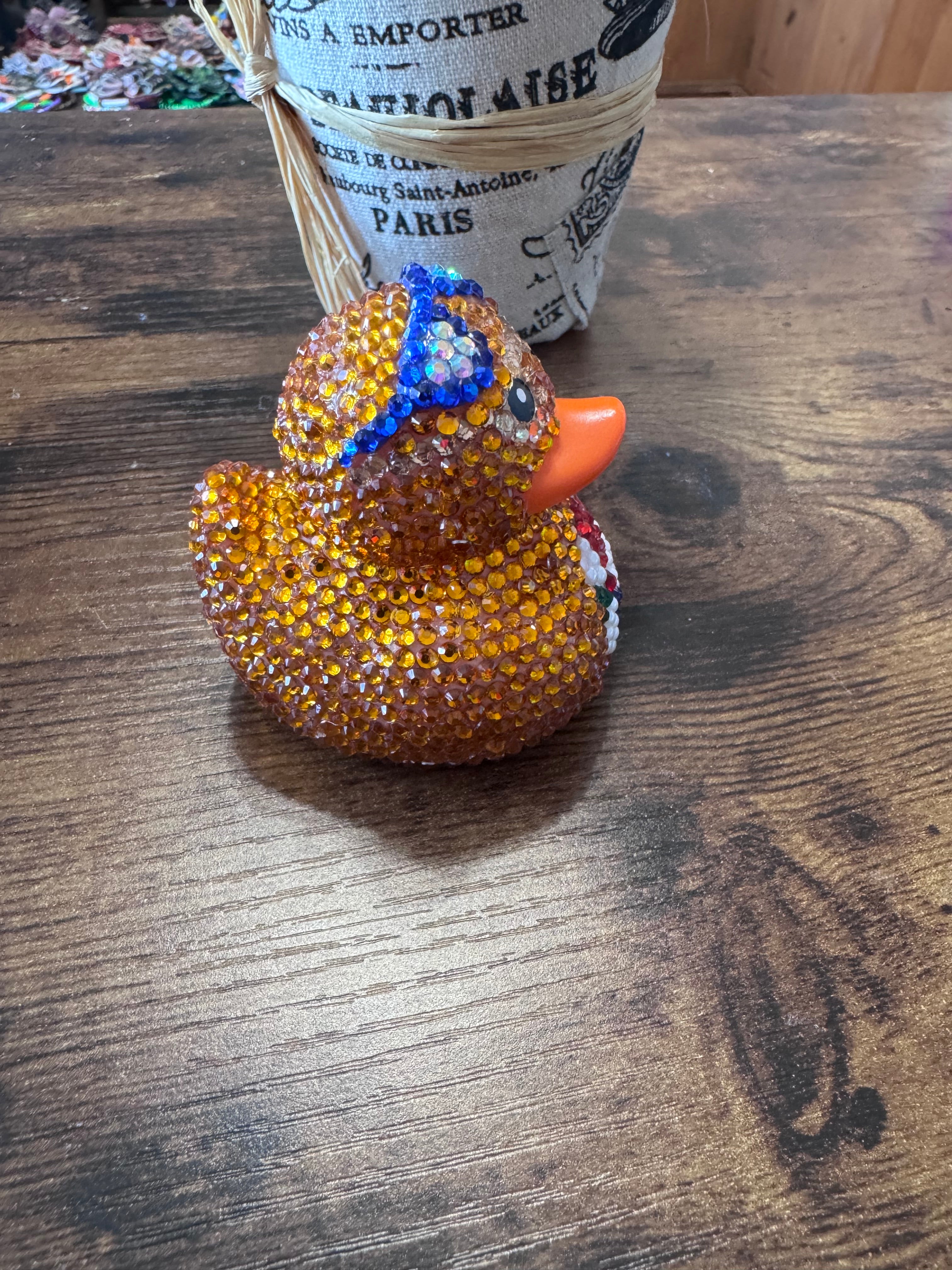 Beach Rhinestone bling duck
