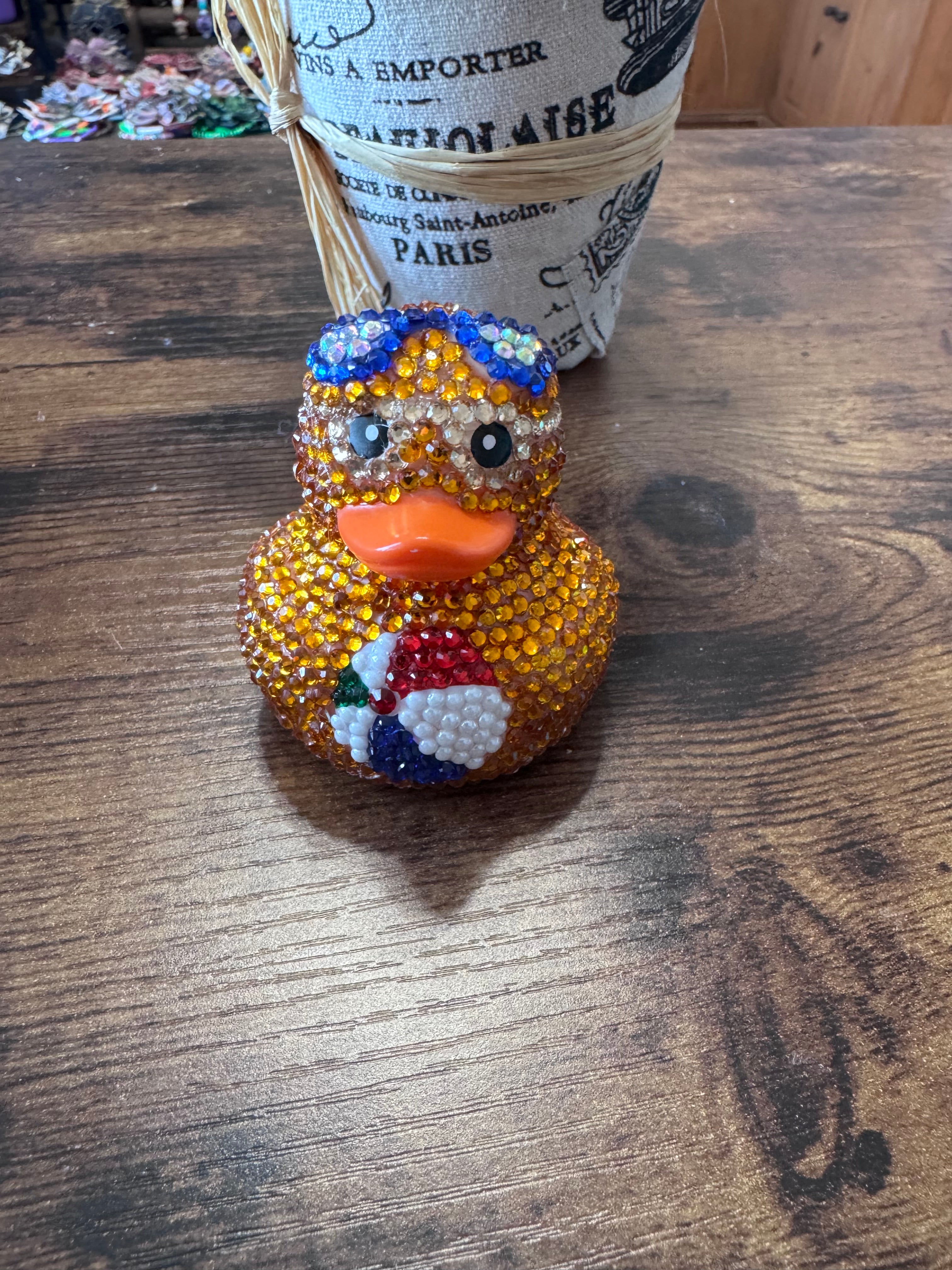 Beach Rhinestone bling duck