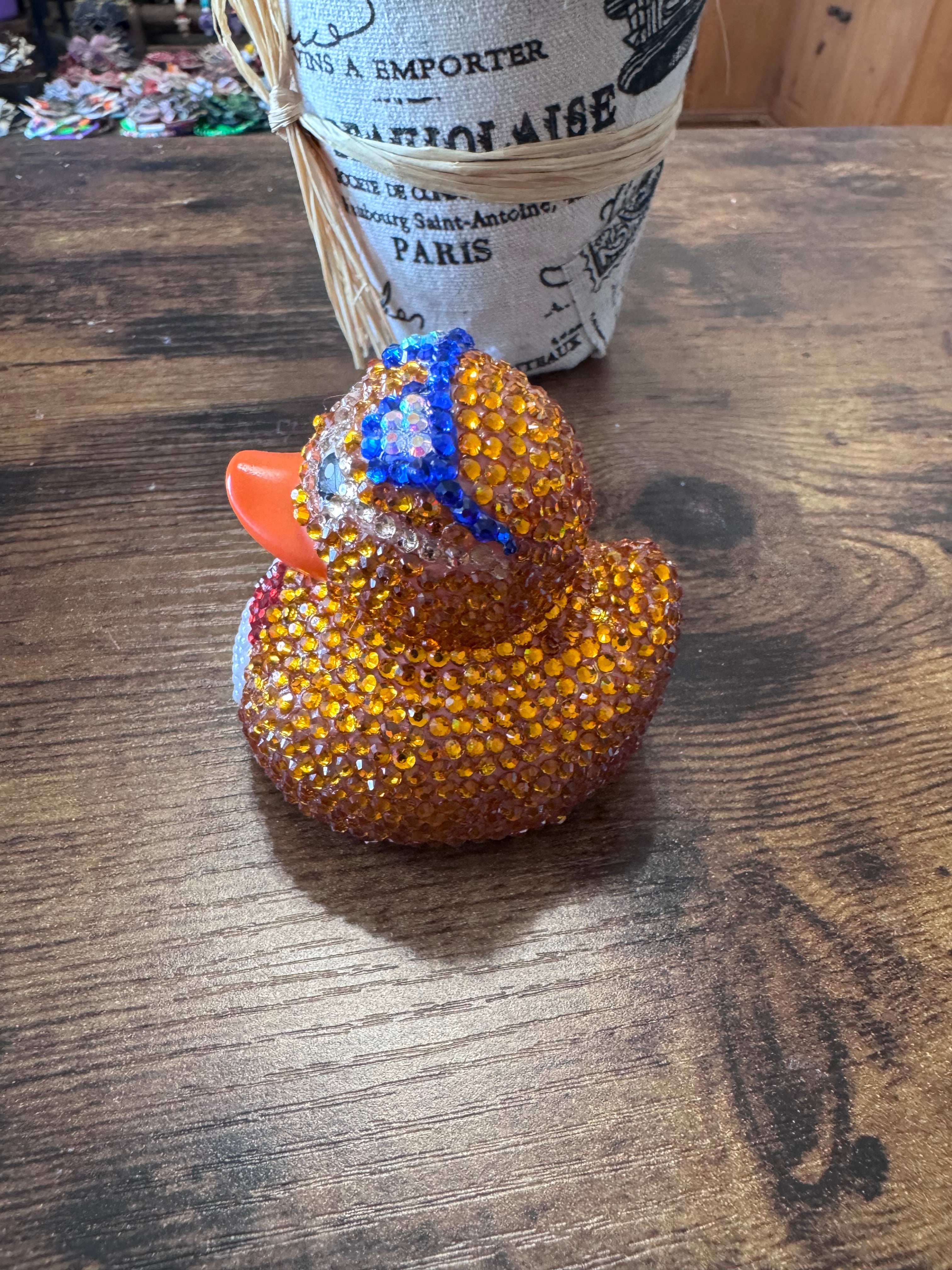 Beach Rhinestone bling duck