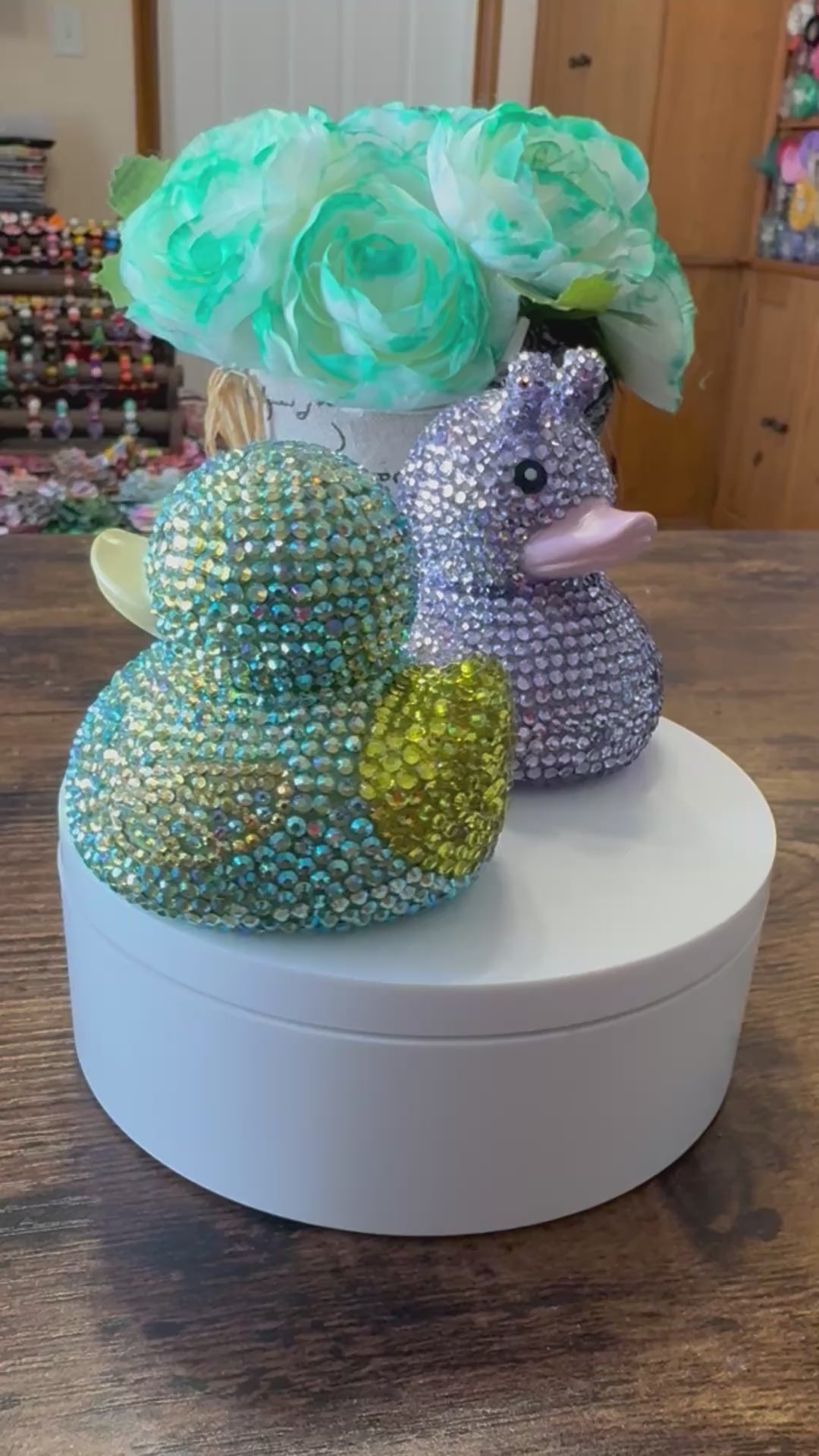 Butterfly Rhinestone bling duck