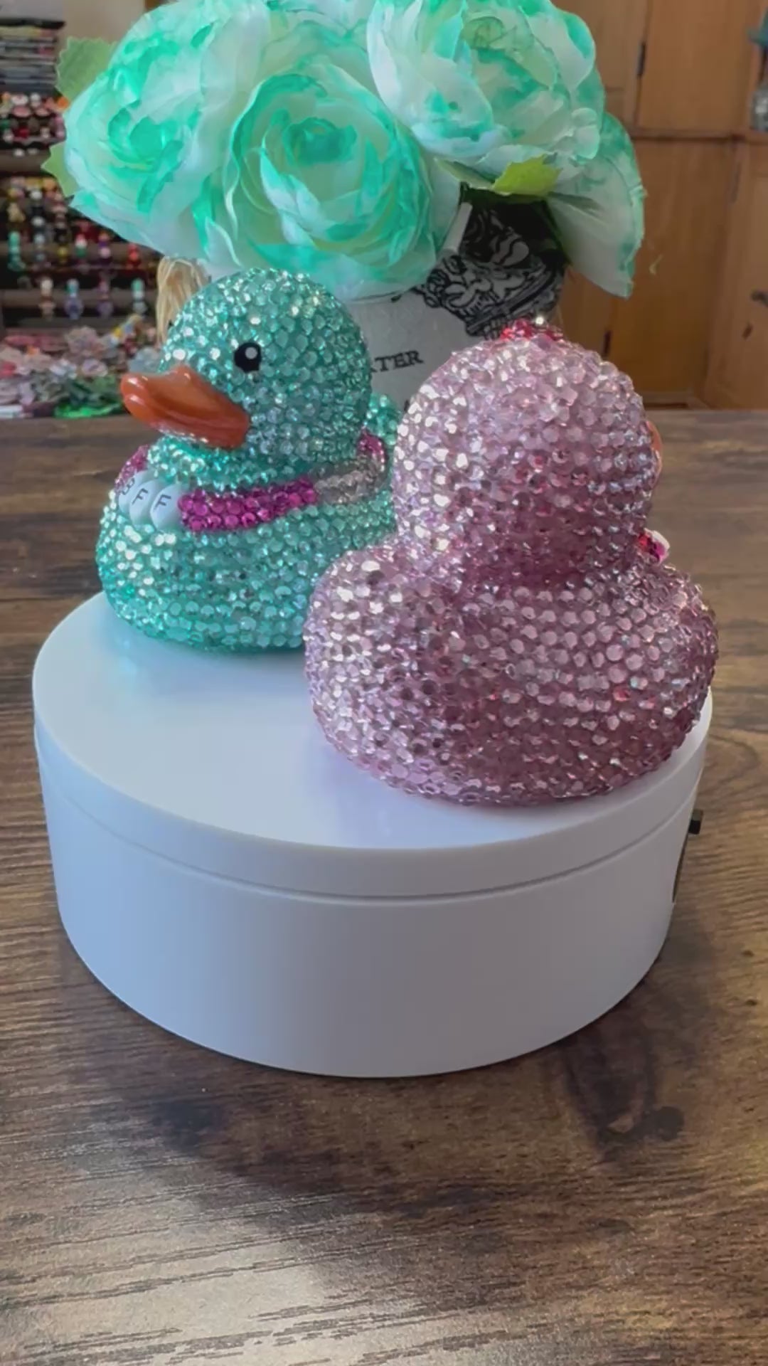 BFF Best friend Rhinestone bling duck